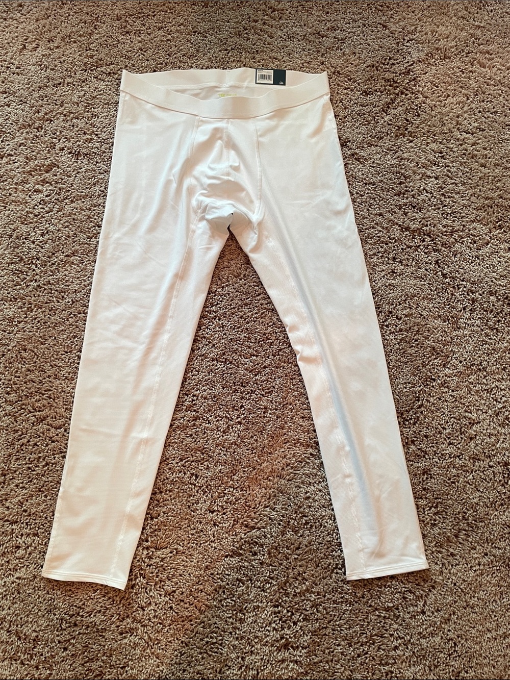NWT white Tek Gear base layer tights size large